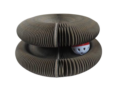 Bud'Z Cat Toy - Cardboard Game With Ball Cat 9in 1pc