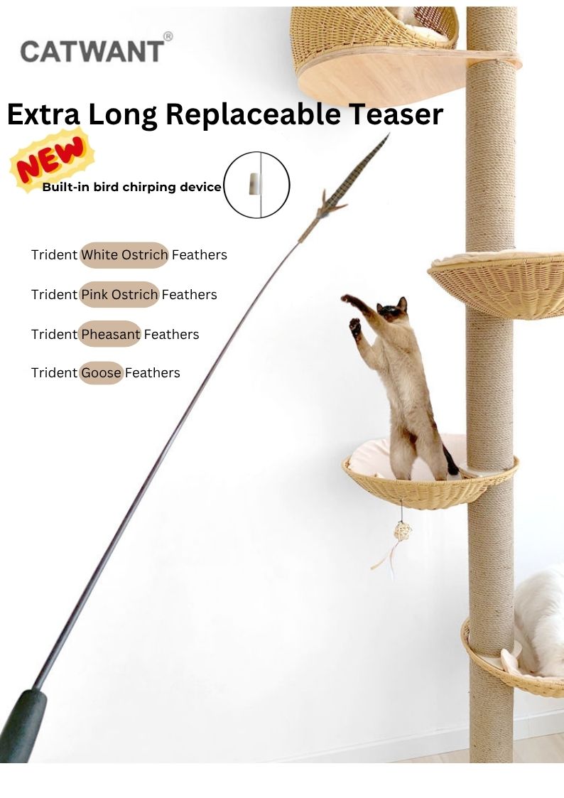 CATWANT Chirping Edition extra long cat teaser