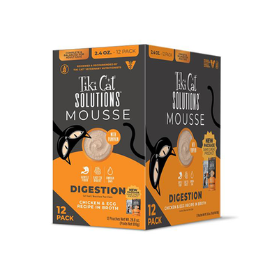 Tiki Cat® Solutions® Mousse Digestion Chicken & Egg Recipe in Broth Wet Cat Food