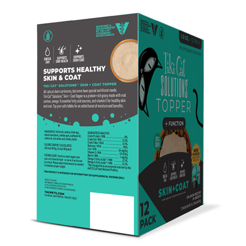 Tiki Cat® Solutions® Skin + Coat Salmon Recipe in Broth Wet Cat Food Topper