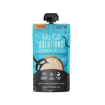 Tiki Cat® Solutions® Liquid Meal Replacer, Tuna in Goat's Milk Wet Cat