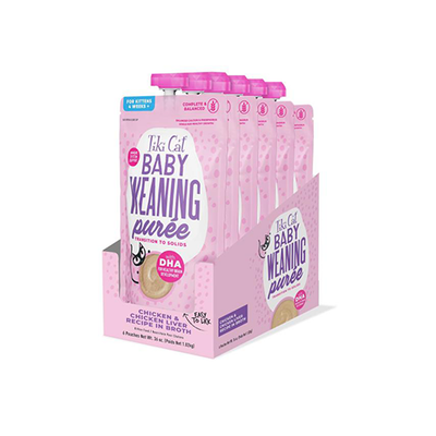 Tiki Cat® Baby™ Weaning Purée Chicken & Chicken Liver Recipe in Broth Wet Kitten Food
