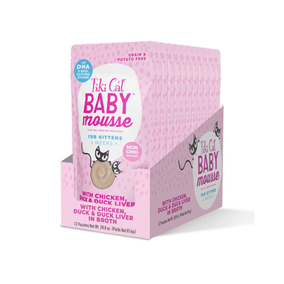 Tiki Cat® Baby™ Mousse with Chicken, Duck & Duck Liver in Broth Wet Kitten Food