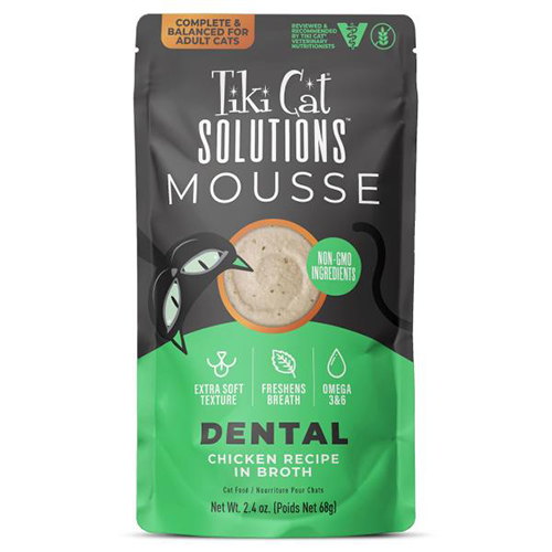 Tiki Cat® Solutions® Mousse Dental Chicken Recipe in Broth Wet Cat Food