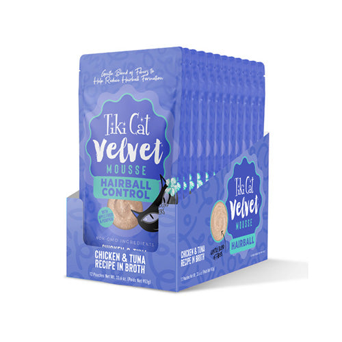 Tiki Cat® Velvet Mousse™ Hairball Control Chicken & Tuna Recipe in Broth Wet Cat Food