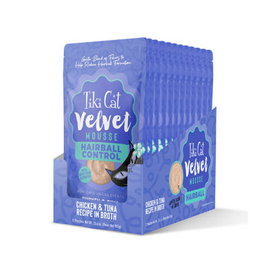 Tiki Cat® Velvet Mousse™ Hairball Control Chicken & Tuna Recipe in Broth Wet Cat Food