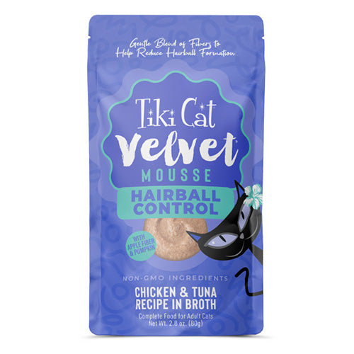 Tiki Cat® Velvet Mousse™ Hairball Control Chicken & Tuna Recipe in Broth Wet Cat Food
