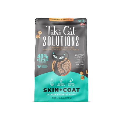 Tiki Cat® Solutions® Skin + Coat Salmon & Herring Recipe Dry Cat Food