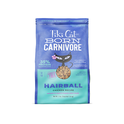 Tiki Cat® Born Carnivore® Hairball Chicken Recipe Dry Cat Food