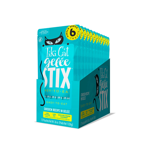 Tiki Cat® Gelée Stix® Chicken Recipe in Gelée Wet Cat Treats 12 x 3oz