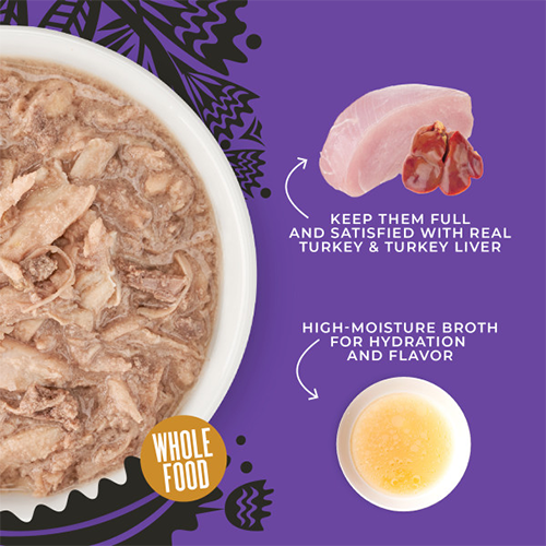 Tiki Cat® After Dark™ Shreds Turkey with Turkey Liver Wet Cat Food