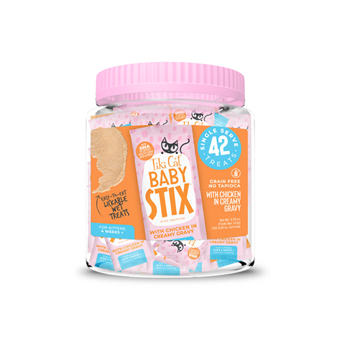Tiki Cat® Baby STIX™ with Chicken in Creamy Gravy Kitten Treat Jar (42ct)