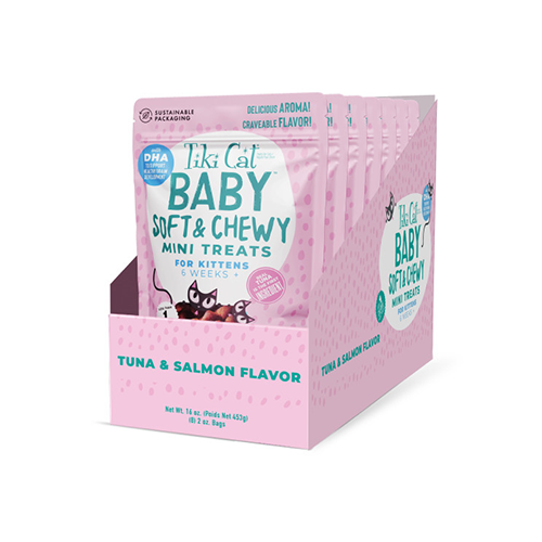 Tiki Cat® Baby™ Soft & Chewy Mini Treats Tuan & Salmon Flavor Kitten Treats
