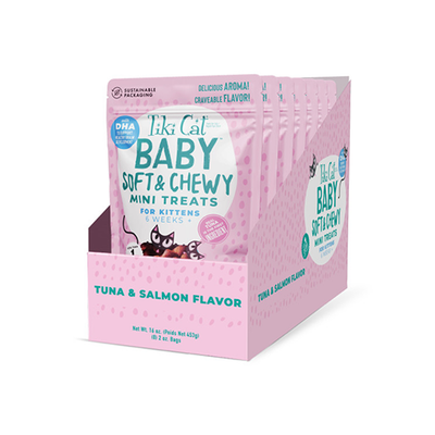 Tiki Cat® Baby™ Soft & Chewy Mini Treats Tuan & Salmon Flavor Kitten Treats