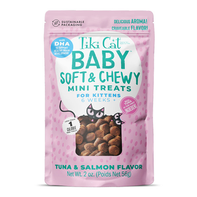 Tiki Cat® Baby™ Soft & Chewy Mini Treats Tuan & Salmon Flavor Kitten Treats