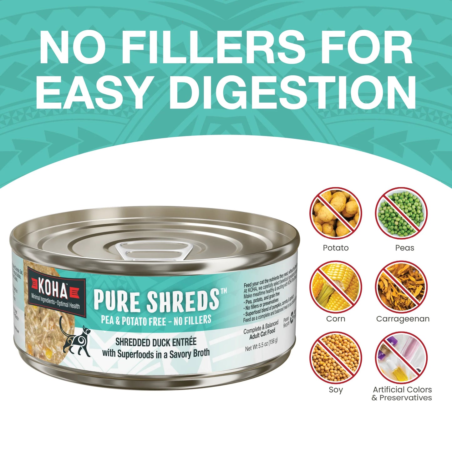 Canned Cat Food - Pure Shreds - Shredded Duck Entree - Adult
