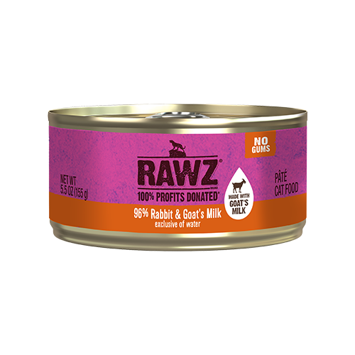 RAWZ® 96% Rabbit & Goat's Milk Wet Cat Food 24 x 5.5oz