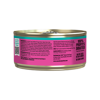 RAWZ® Phosphorus Tuna & Salmon Pâté in Broth Recipe Wet Cat Food 24 x 5.5oz