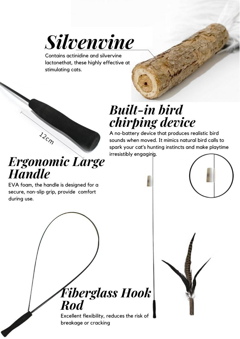 CATWANT Chirping Edition extra long cat teaser