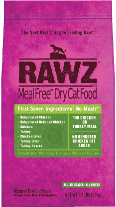 RAWZ® DEHYDRATED CHICKEN, TURKEY & CHICKEN RECIPE DRY CAT FOOD
