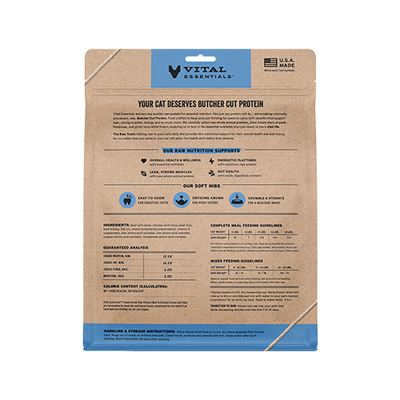 Vital Essentials® Freeze-Dried Raw Protein Beef & Chicken Entree Meal or Mixer Soft Nibs Cat Food 12oz