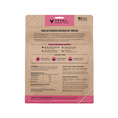 Vital Essentials® Freeze-Dried Raw Protein Chicken Entree Meal or Mixer Soft Nibs Cat Food 12oz