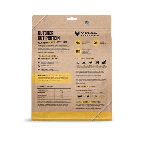 Vital Essentials® Freeze-Dried Raw Duck Entree Mini Patties Cat Food 15oz