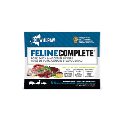 Iron Will Raw® Feline Complete™ Pork, Duck & Mackerel Dinner Frozen Cat Food 3lb