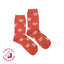 Women's Orange Cat & Box Socks