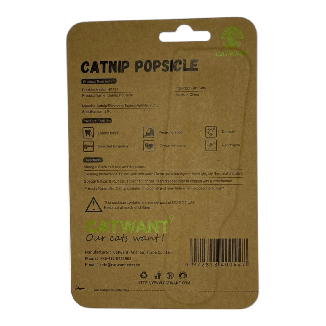 Silvervine / Catnip Popsicle