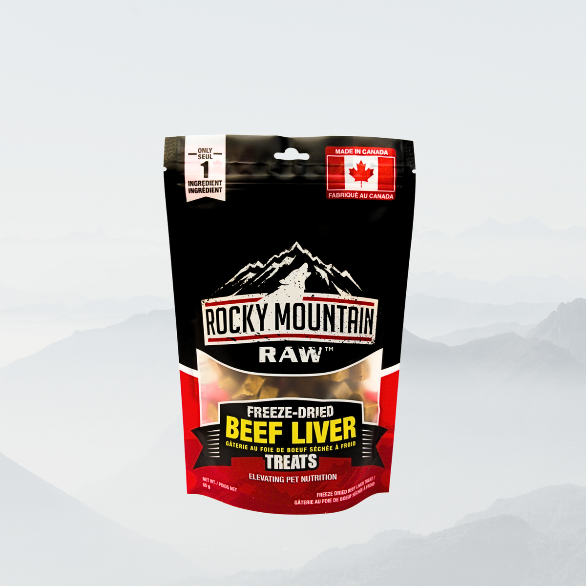 Rocky Mountain Raw Freeze-Dried Beef Liver Treats 55g bag