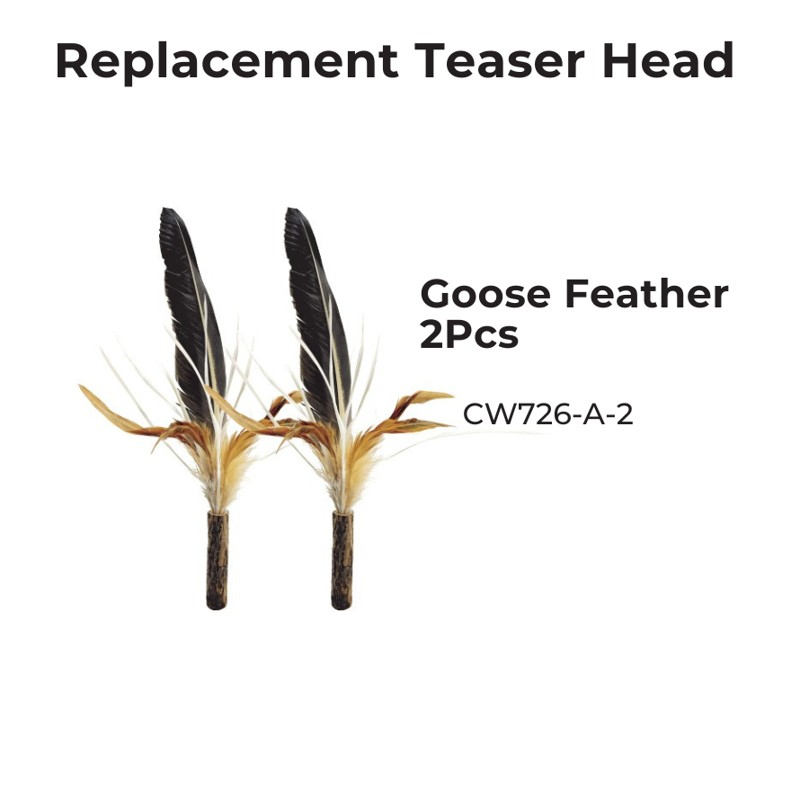 CATWANT Chirping Edition extra long cat teaser feather head