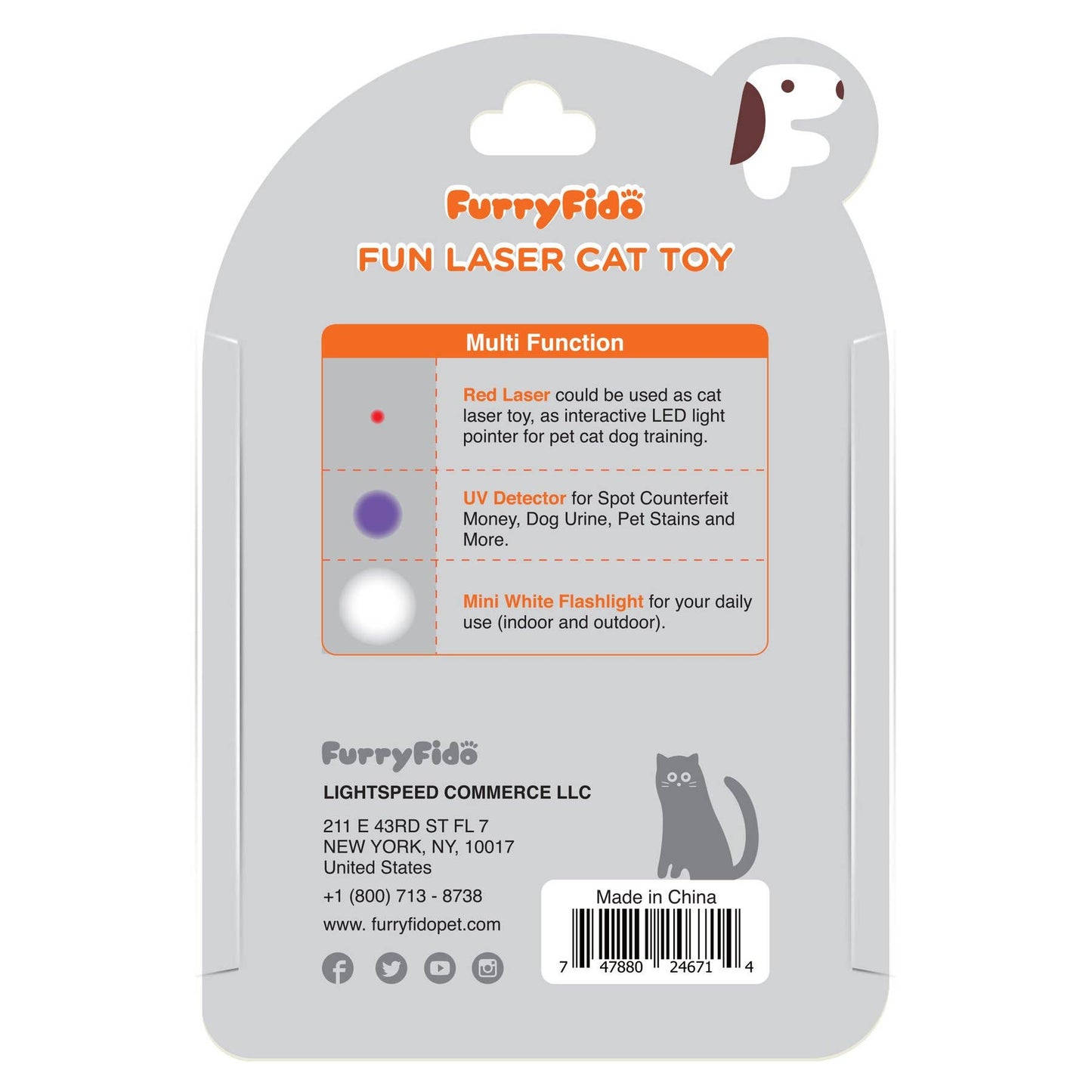 Furry Fido Cat Laser Toy - Small