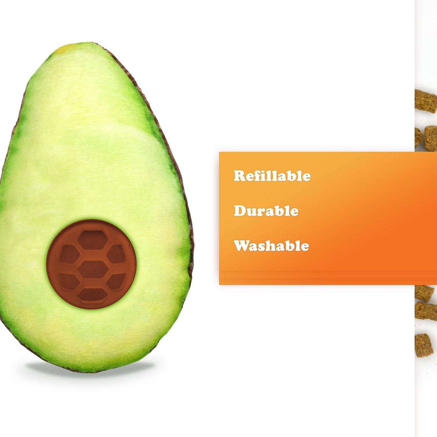 Meowijuana Knock n Nibble Treat Dispenser Avocado