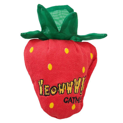 Yeowww Catnip Strawberry, Red Cat Toy