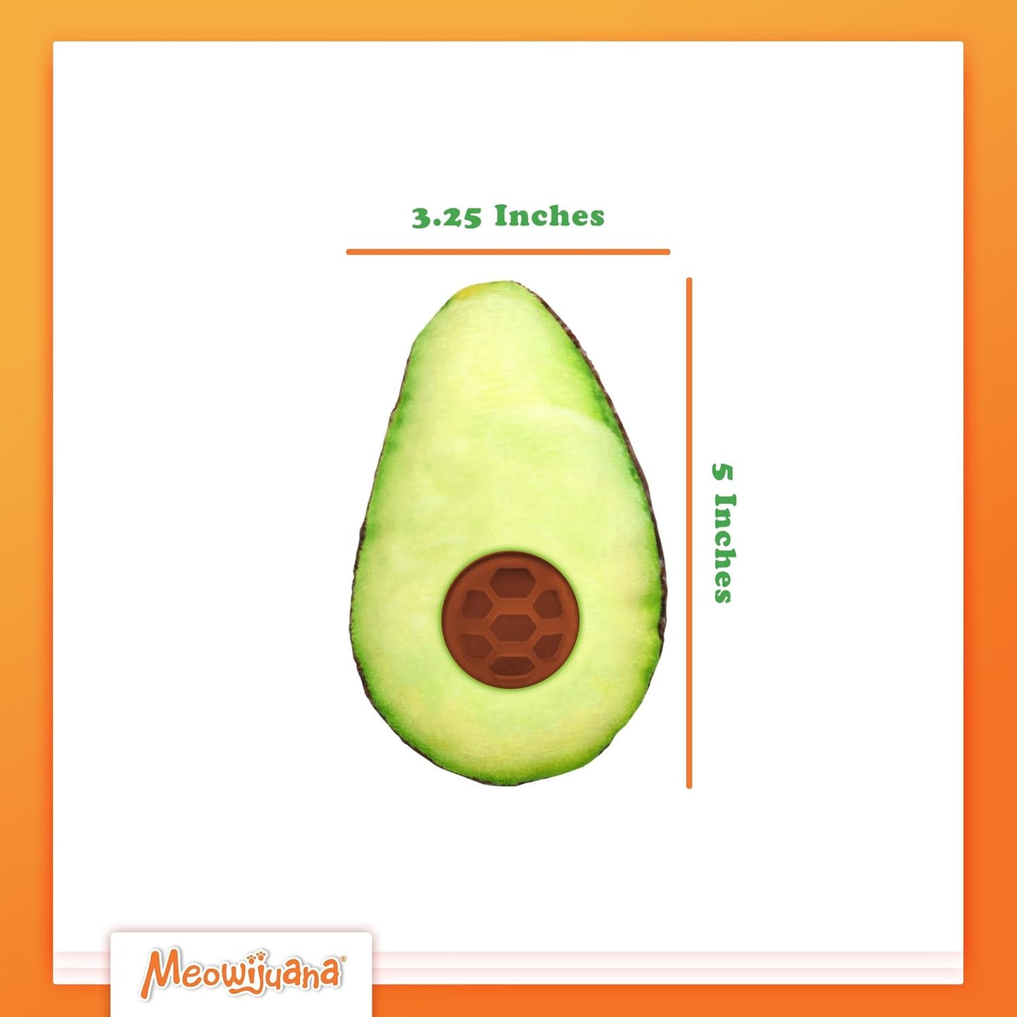 Meowijuana Knock n Nibble Treat Dispenser Avocado