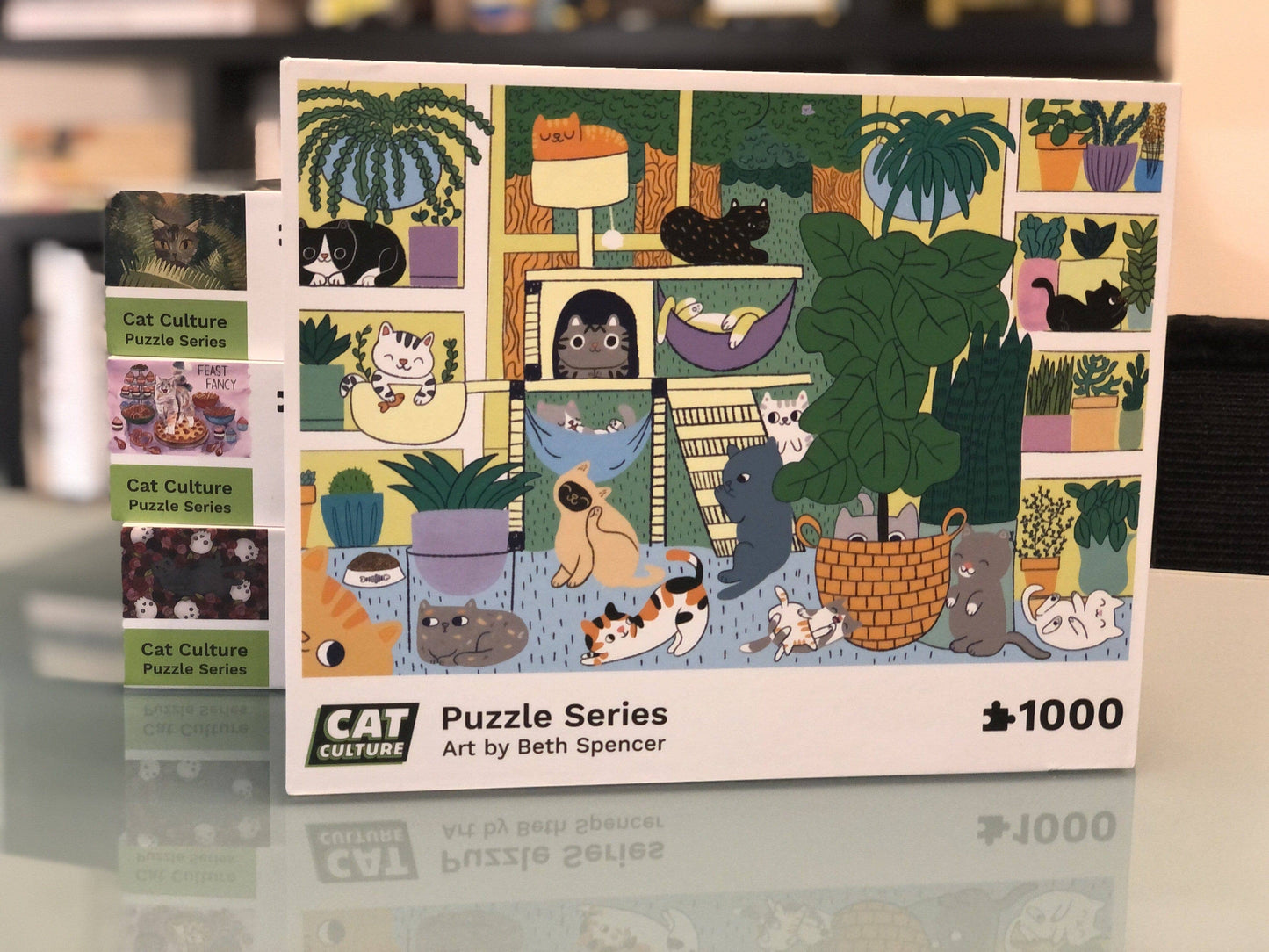 "Catropolis" by Beth Spencer - Cat Culture Artist Series Puzzles