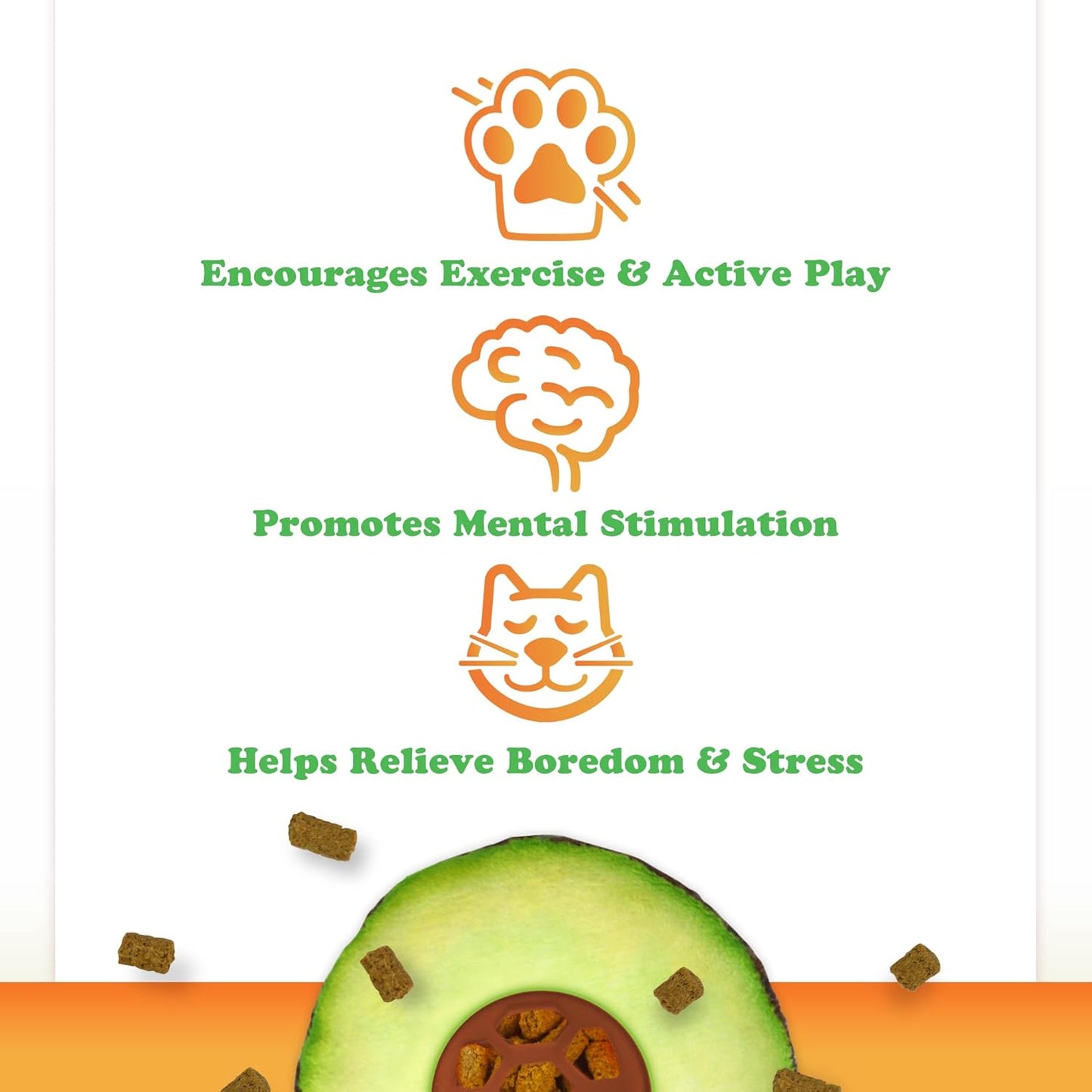 Meowijuana Knock n Nibble Treat Dispenser Avocado