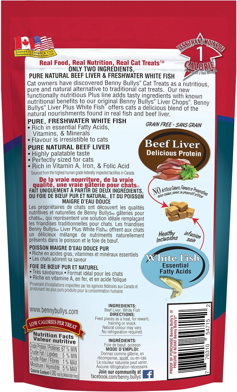 Benny Bully's Beef Liver Chops Plus Fish Cat 25g