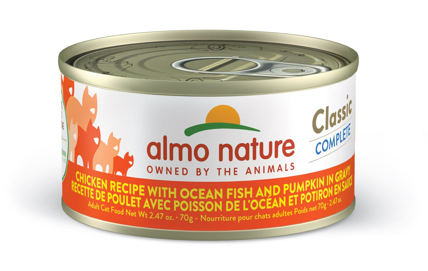 Almo Nature Classic Complete - Chicken Recipe with Ocean Fish and Pumpkin in Gravy, 2.47oz