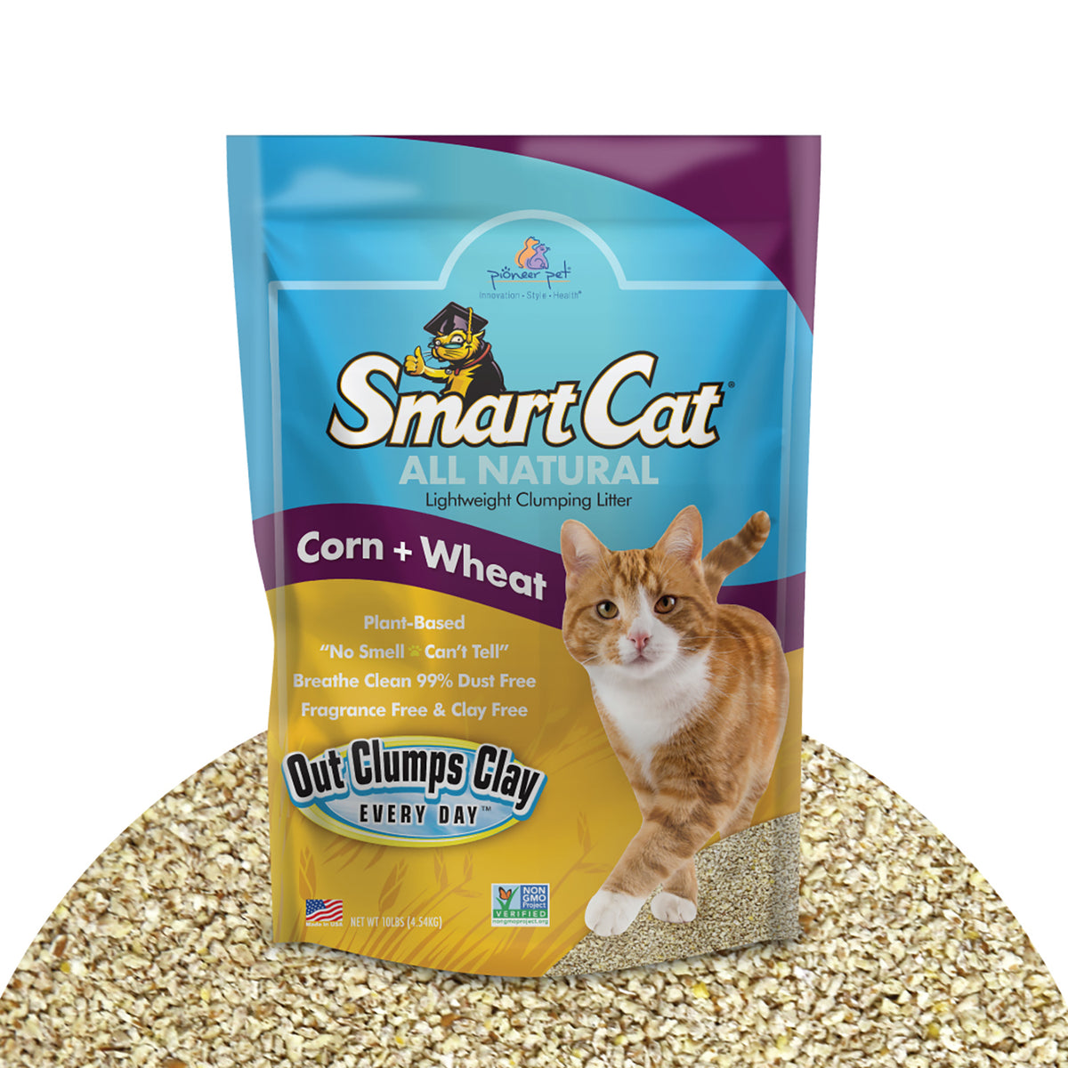 SmartCat Corn+Wheat Clumping Litter 10 lb bag