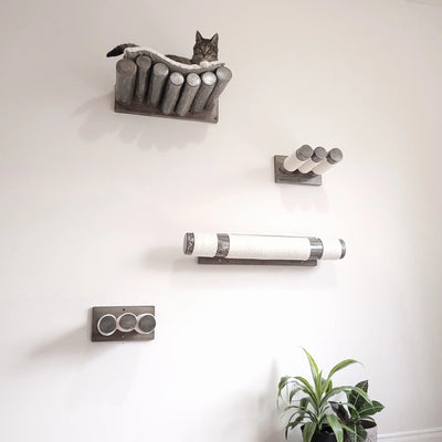 Black Log Cat Bed - Wall Mounted