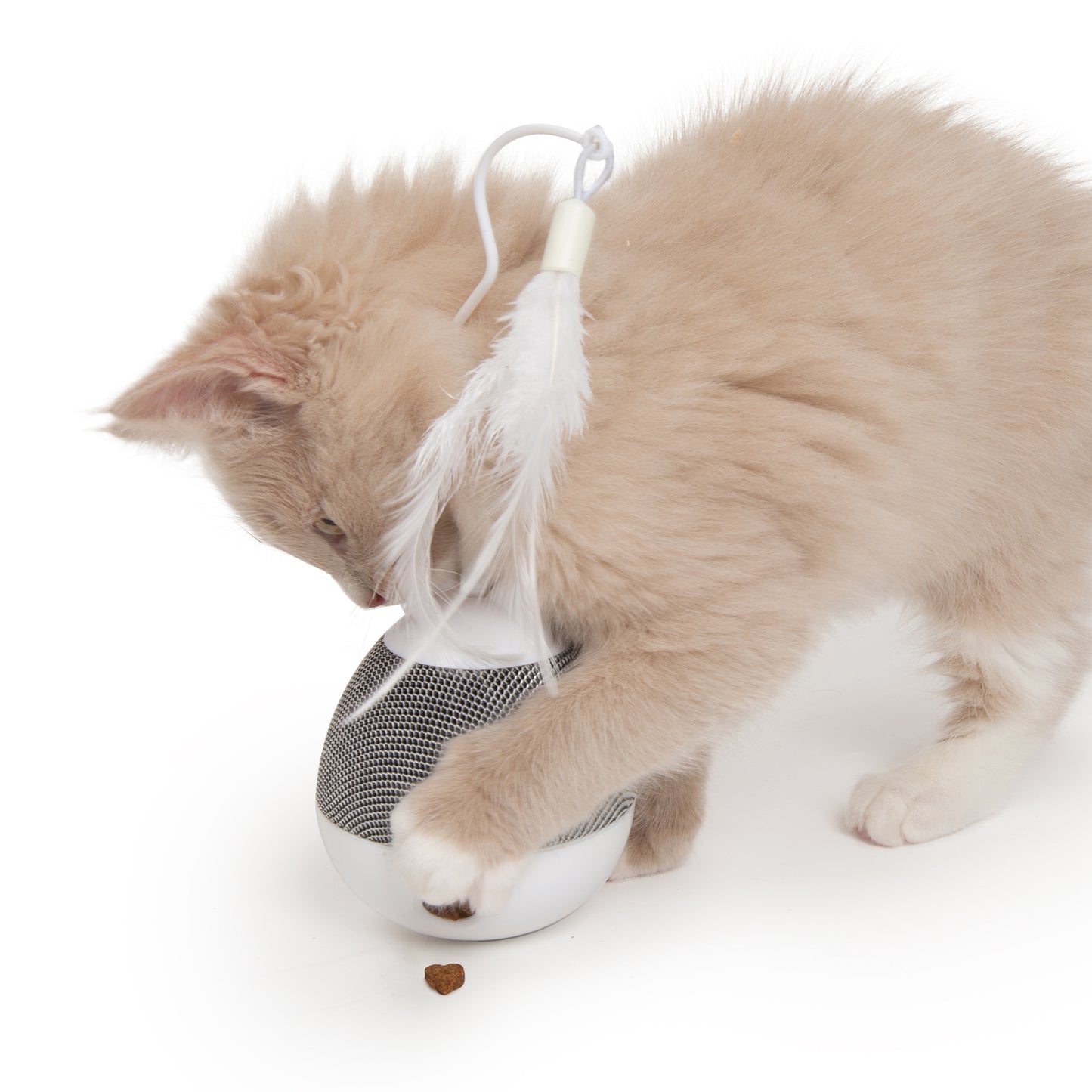 Catit PIXI Spinner Electronic Cat Toy - White & Grey