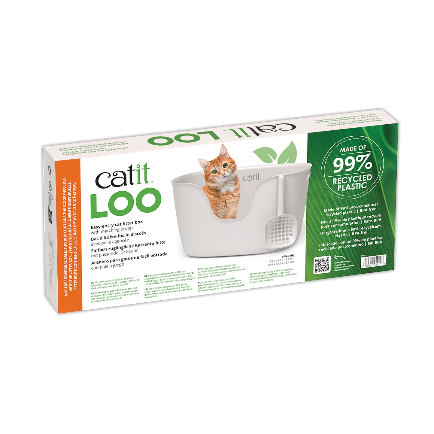 Catit Loo Litter Box with Scoop - White