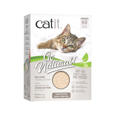 Catit Go Natural Pea Husk Litter - Unscented - 5.6 kg (12.3 lb)