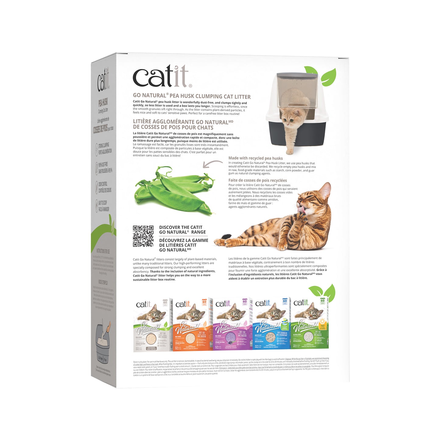 Catit Go Natural Pea Husk Litter - Unscented - 5.6 kg (12.3 lb)
