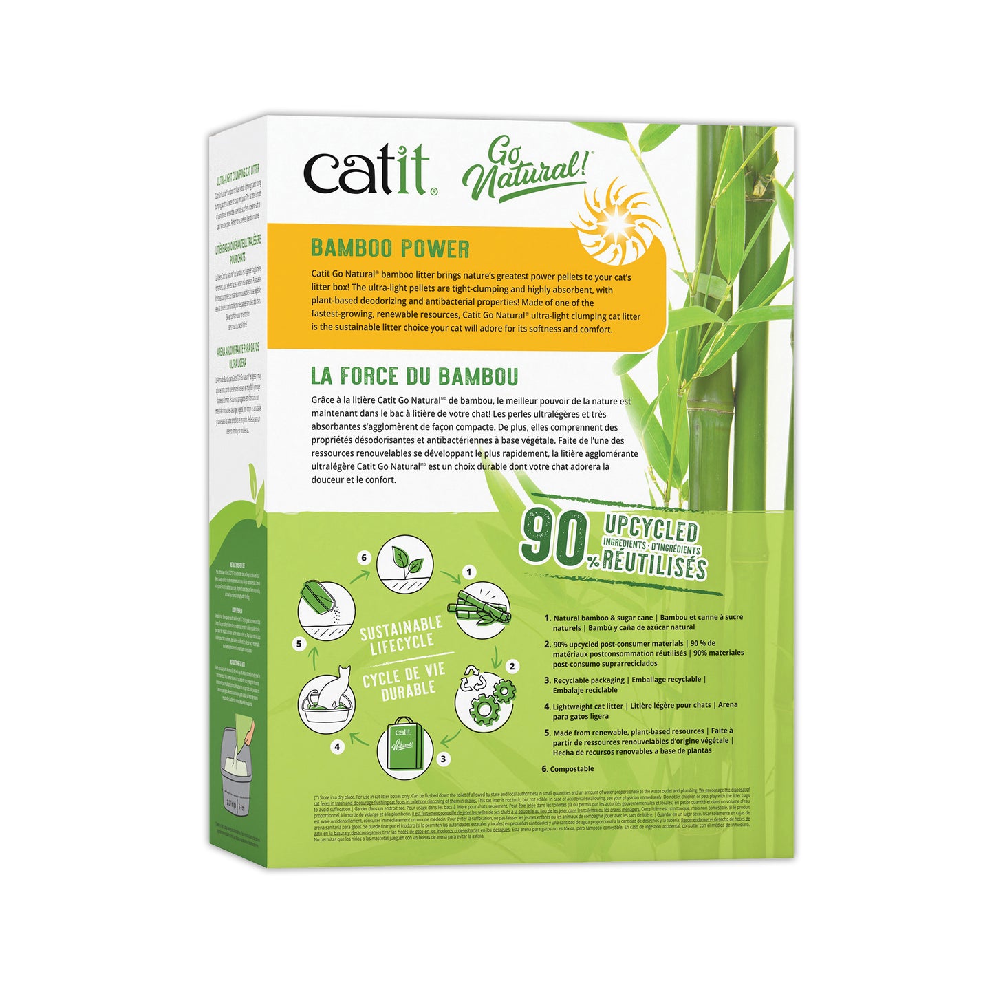 Catit Go Natural! Ultra-Light Clumping Cat Litter - Vanilla - 3.6 kg (7.9 lbs) Box