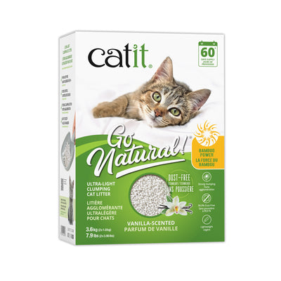 Catit Go Natural! Ultra-Light Clumping Cat Litter - Vanilla - 3.6 kg (7.9 lbs) Box