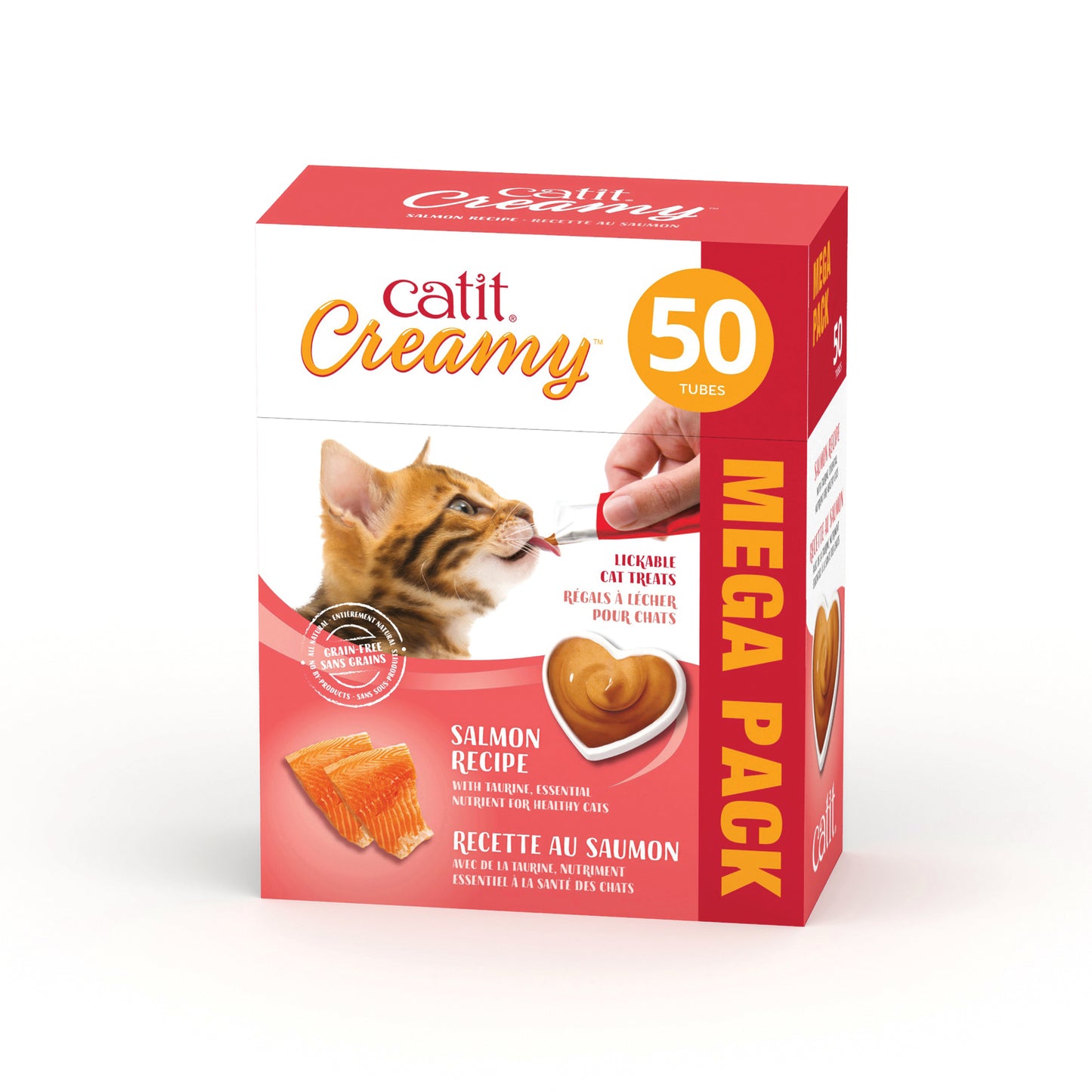 Catit Creamy Lickable Cat Treat - Salmon Flavour - 50 pack