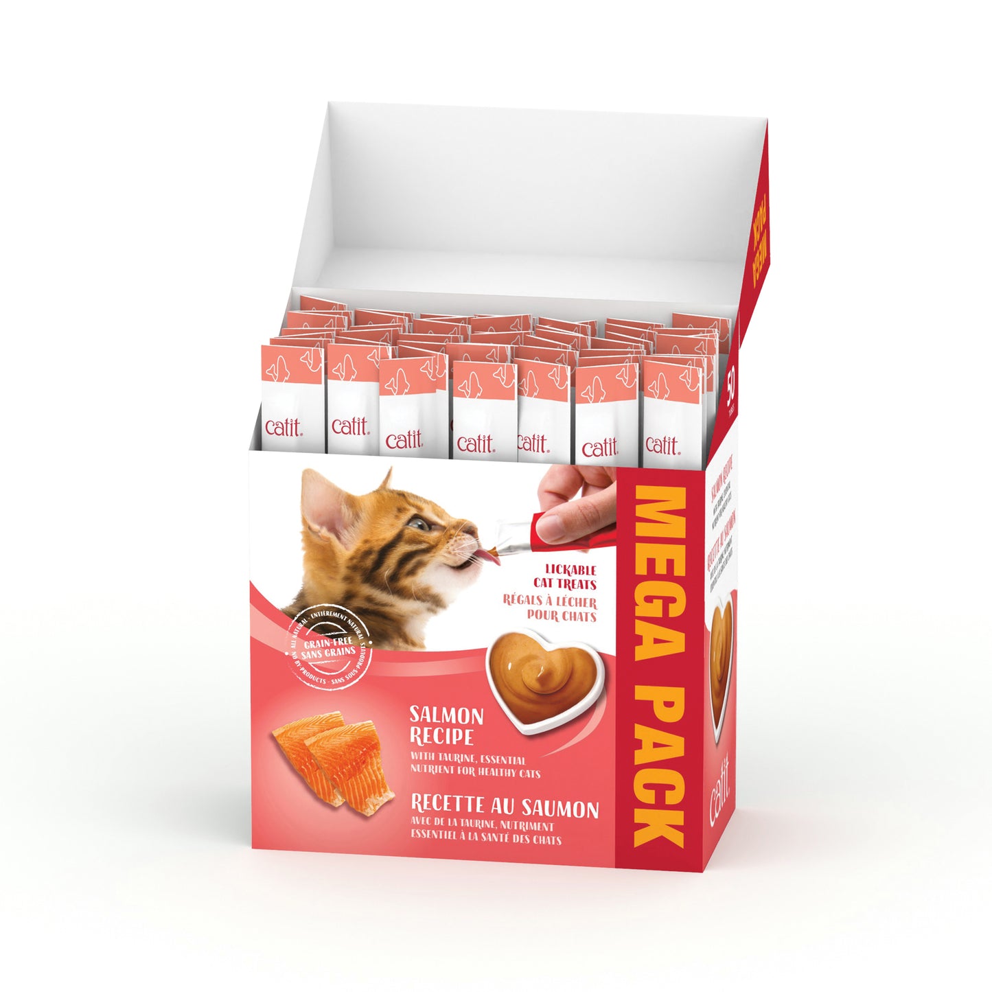 Catit Creamy Lickable Cat Treat - Salmon Flavour - 50 pack